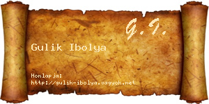 Gulik Ibolya névjegykártya
